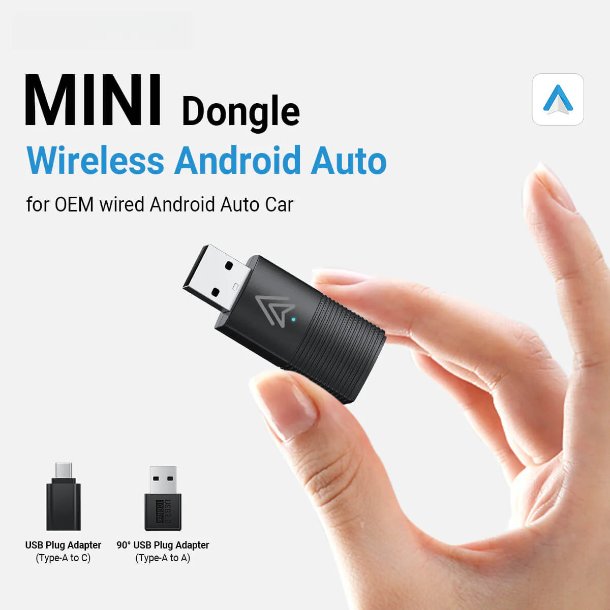 Ottomotion™ Mini Kablosuz CarPlay / Android Auto Adaptörü